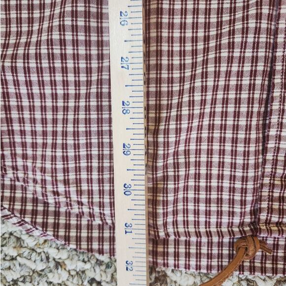 Vintage Men's XL Ralph Lauren Polo Jeans Co Button Down Rust Checked Pocket Flag - Picture 6 of 7
